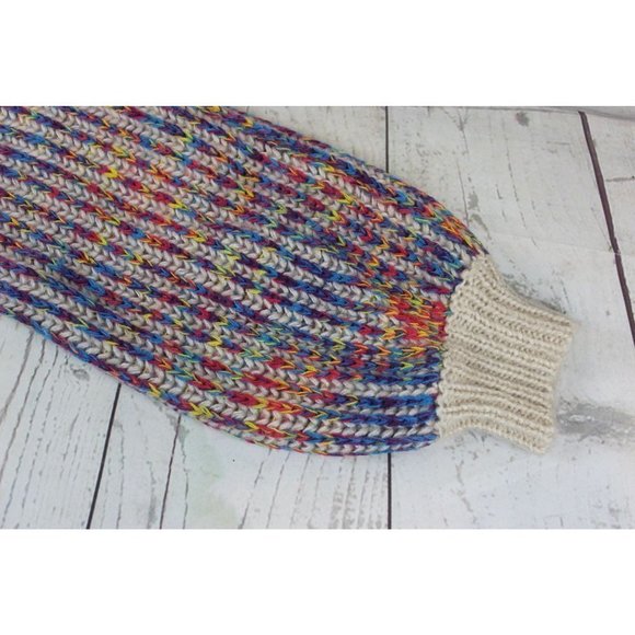 Shein Sweater Multicolor Rainbow V Neck Chunky Knit Size 2XL - Picture 6 of 7